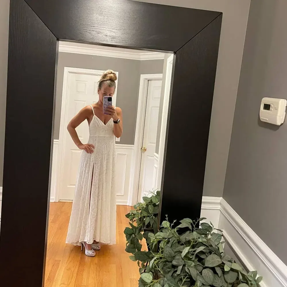 Fame and Partners Charlotte White Maxi Dress Size 2 - Picture 14 of 16